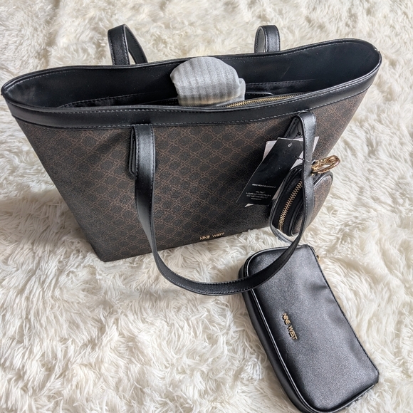 Set Nine West Jordi Trap Shoulder Tote Bag and Crossbody - Picture 11 of 12